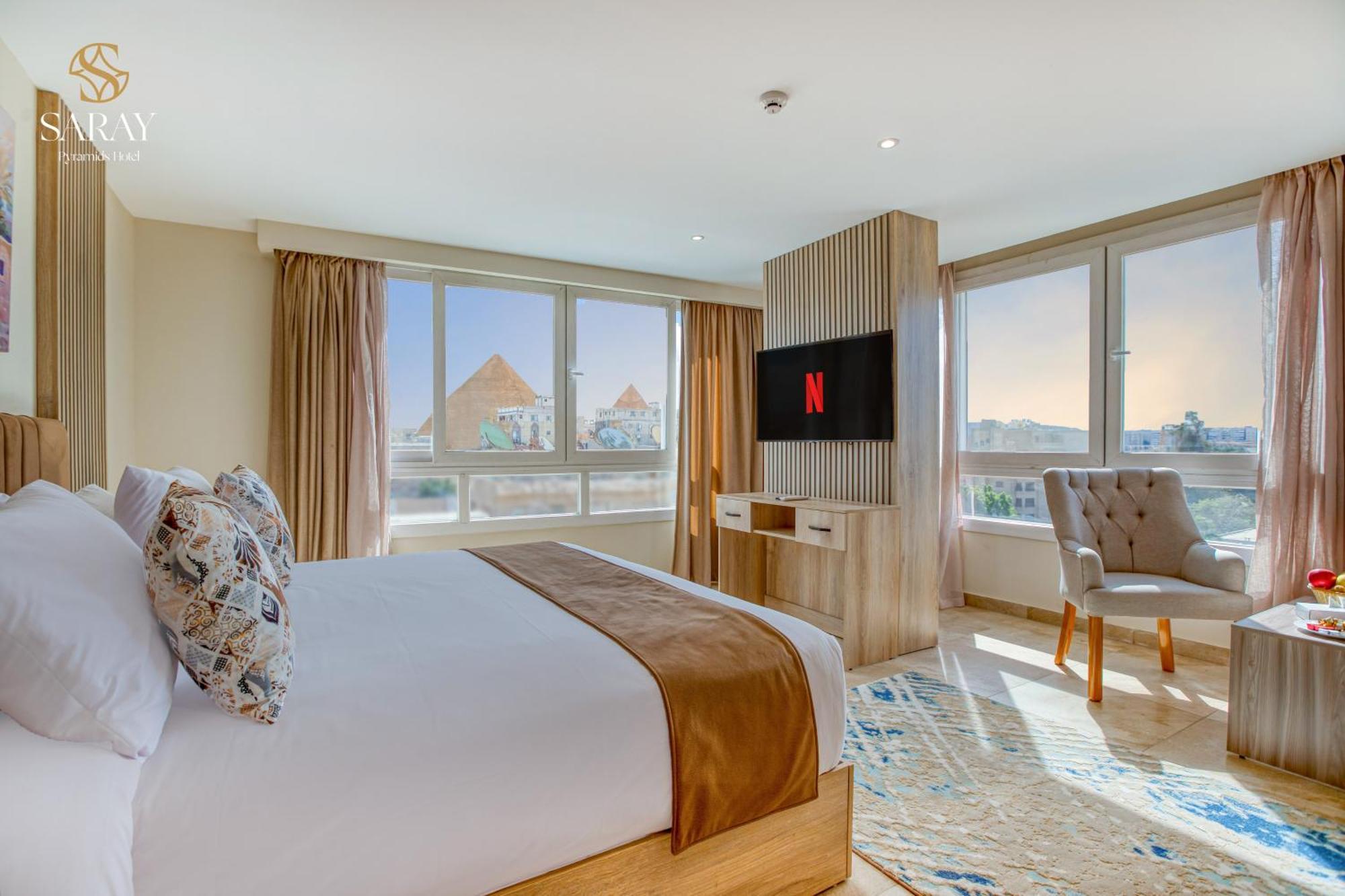 Saray Pyramids & Museum View Hotel Kafret el-Gabal Quarto foto